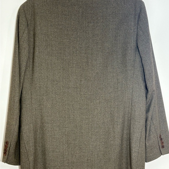 J. Crew Suit Size 40 Long Pea Color Wool Pleaded Front Straight Leg 32X30 Pants - Picture 2 of 14